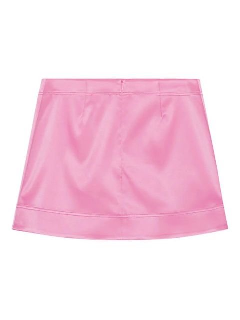 GANNI satin mini skirt - Pink