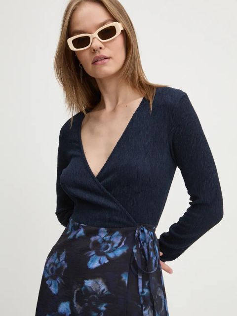 Desigual sukienka FILADELFIA kolor granatowy midi rozkloszowana 24WWVW37