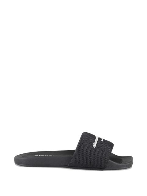 Alexander Wang logo-embossed pool sandals - Black - zdjęcie produktu nr 1