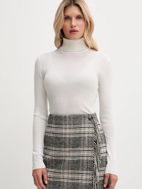 Joop! sweter wełniany damski kolor beżowy z golfem 30049422 - zdjęcie produktu nr 1