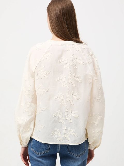 Medicine bluzka bawełniana damska kolor beżowy z aplikacją