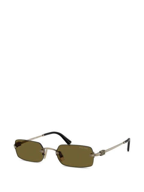 Miu Miu Eyewear rectangle-frame sunglasses - Grey - zdjęcie produktu nr 2