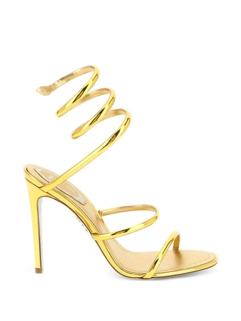 René Caovilla Cleo spiral-strap sandals - Gold - zdjęcie produktu nr 1
