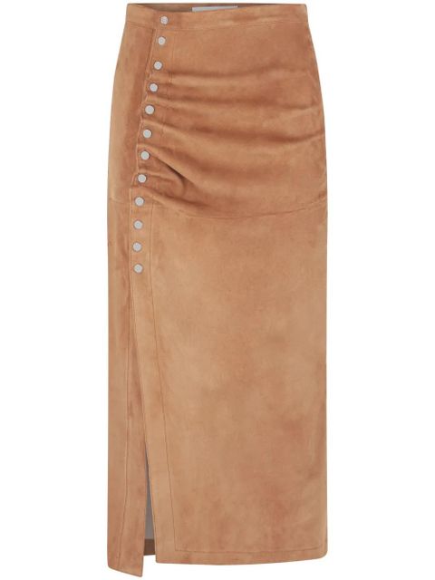 Rabanne suede midi skirt - Brown - zdjęcie produktu nr 1