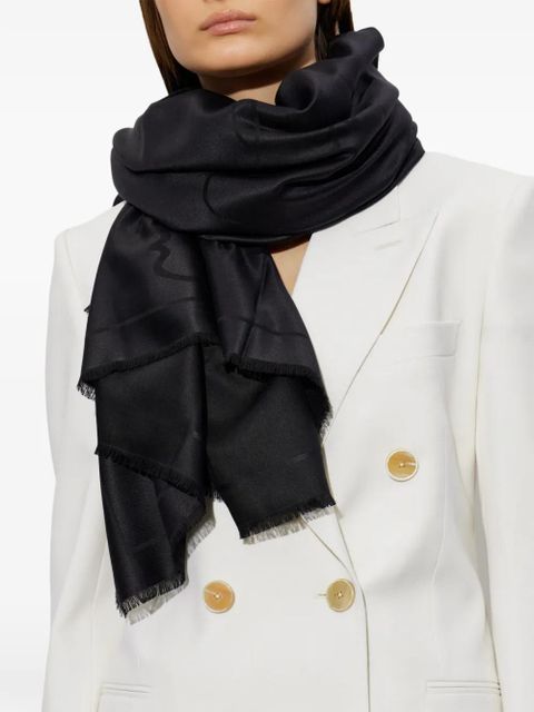 Givenchy fringed scarf - Black