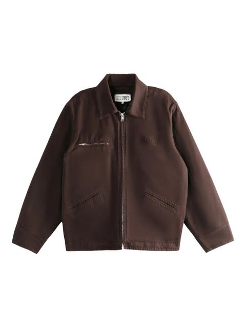 MM6 Maison Margiela zip-up long-sleeve jacket - Brown - zdjęcie produktu nr 1