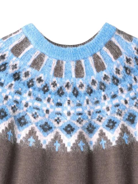 STAUD patterned zane sweater - Brown - zdjęcie produktu nr 2
