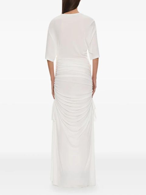 Christopher Esber Shibari ruched maxi dress - White