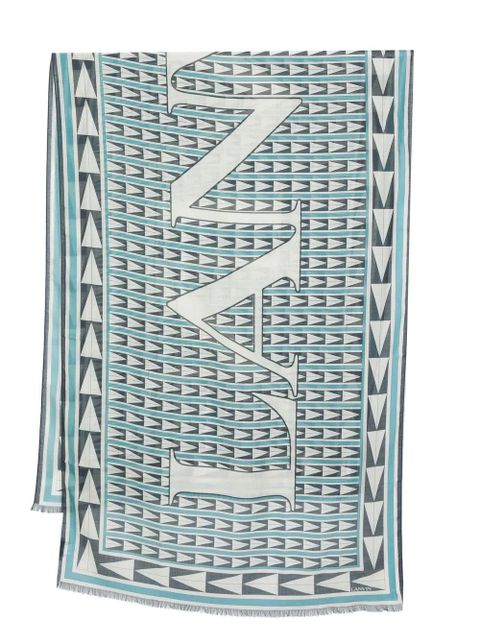 Lanvin geometric-print scarf - Blue - zdjęcie produktu nr 1