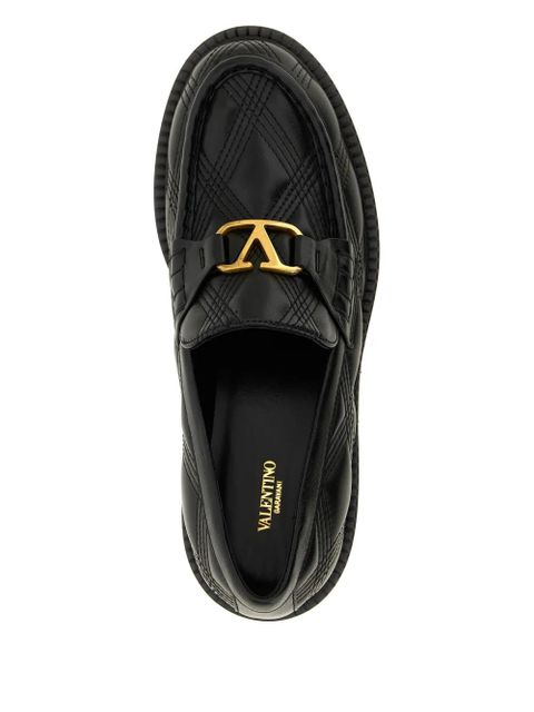 Valentino Garavani VLogo Signature quilted loafers - Black