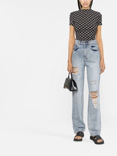 MISBHV monogram-print slim T-shirt - Black - zdjęcie produktu nr 2