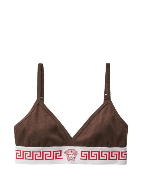 Versace ribbed cotton-jersey bralette - Brown - zdjęcie produktu nr 1