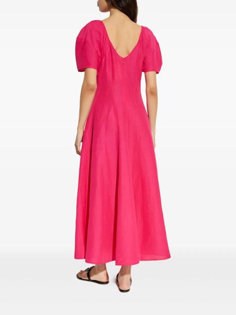 Tory Burch balloon-sleeve midi dress - Pink