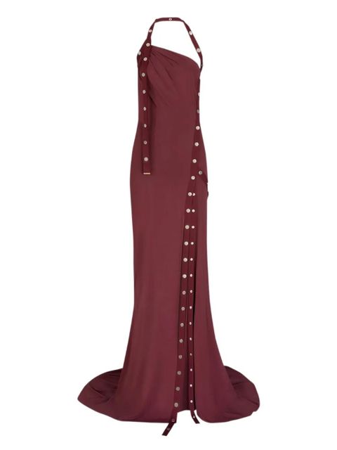 The Attico halterneck button-detail dress - Red - zdjęcie produktu nr 1