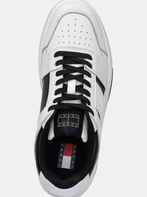 Tommy Jeans sneakersy THE BROOKLYN FLATFORM kolor biały EN0EN02702