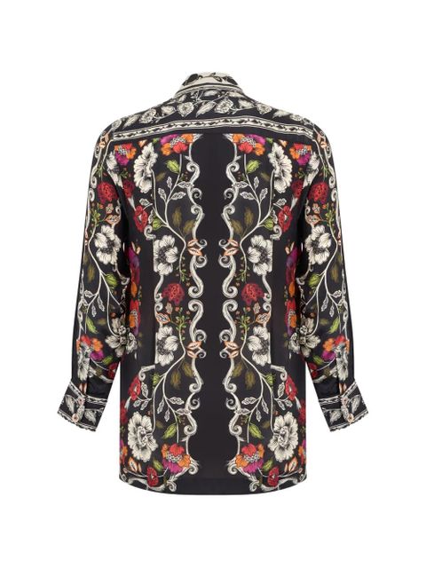 FARM Rio floral-print button-up shirt - Black - zdjęcie produktu nr 2