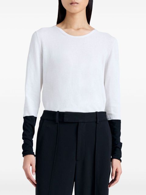 Proenza Schouler Lewis featherweight cotton-silk sweater - White