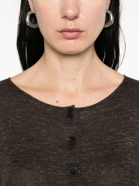 The Row Niam long-sleeve midi dress - Brown