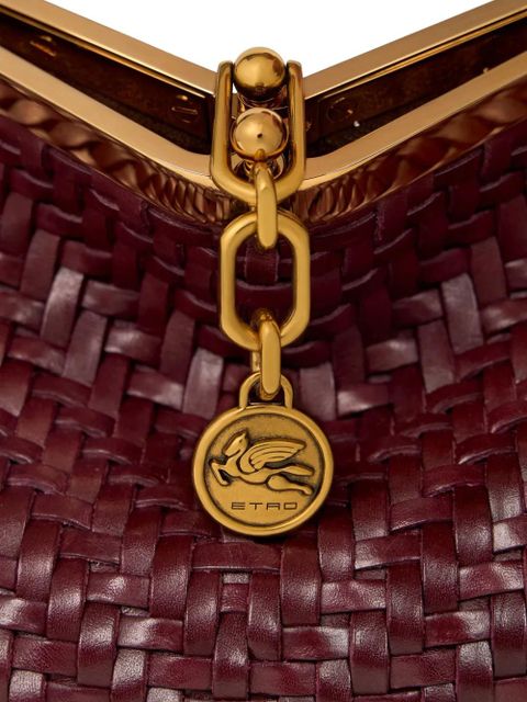 ETRO Vela woven leather shoulder bag - Red