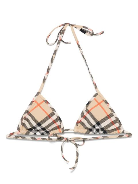 Burberry Check bikini top - Neutrals - zdjęcie produktu nr 1