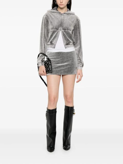 Alexander Wang embossed logo mini skirt - Grey