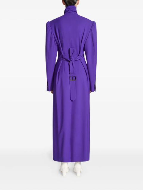 DRIES VAN NOTEN double-breasted belted coat - Purple