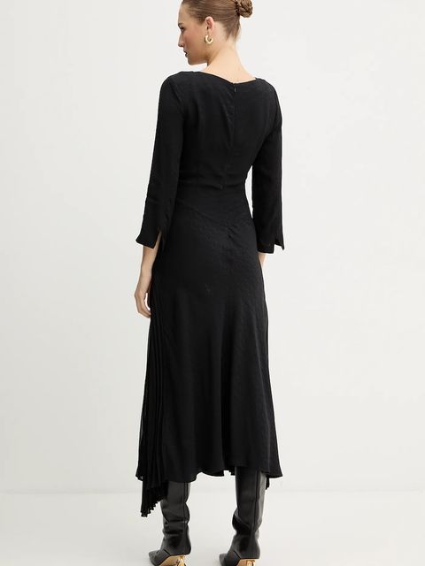 Karl Lagerfeld sukienka kolor czarny maxi rozkloszowana A4W13037 - zdjęcie produktu nr 2