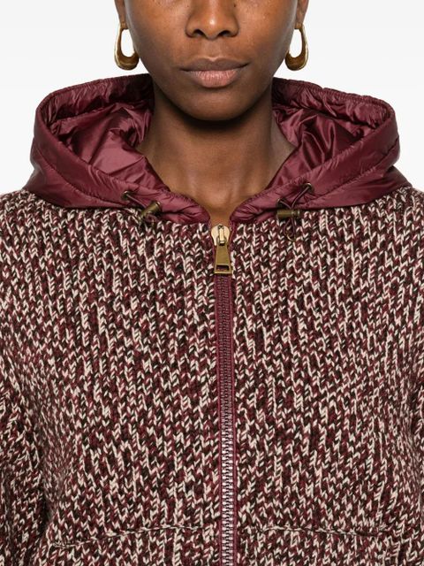 Moncler hooded wool jacket - Red