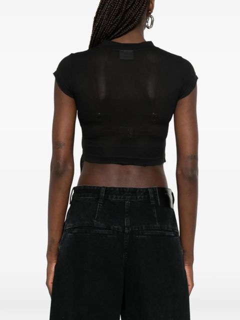 Balenciaga Messy Spray logo-print side-slit T-shirt - Black