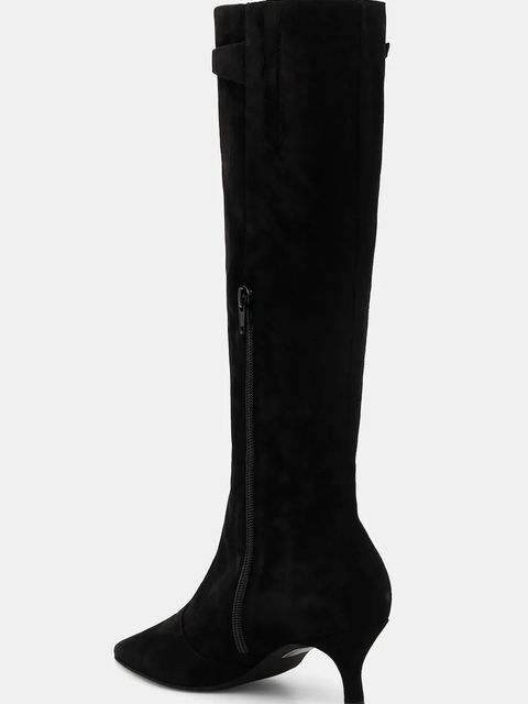 Furla kozaki zamszowe Sfera damskie kolor czarny na szpilce YK02SFE C10000 O6000