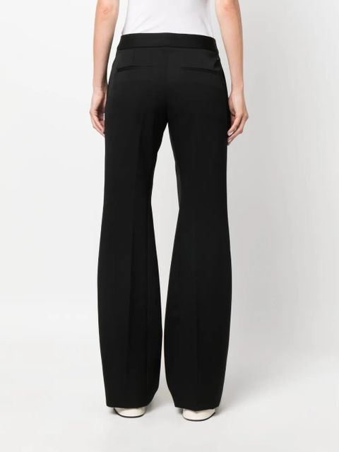 Jil Sander wool-cotton wide-leg trousers - Black