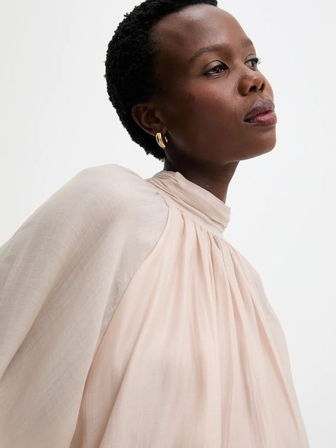 Answear.LAB bluzka damska kolor beżowy gładka