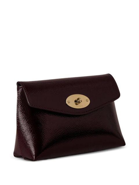Mulberry Darley patent-leather cosmetic pouch - Purple
