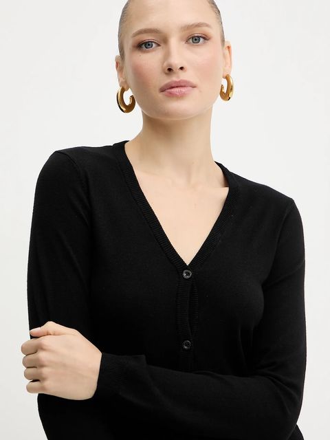 Silvian Heach kardigan LATYA damski kolor czarny lekki GPA25039CD