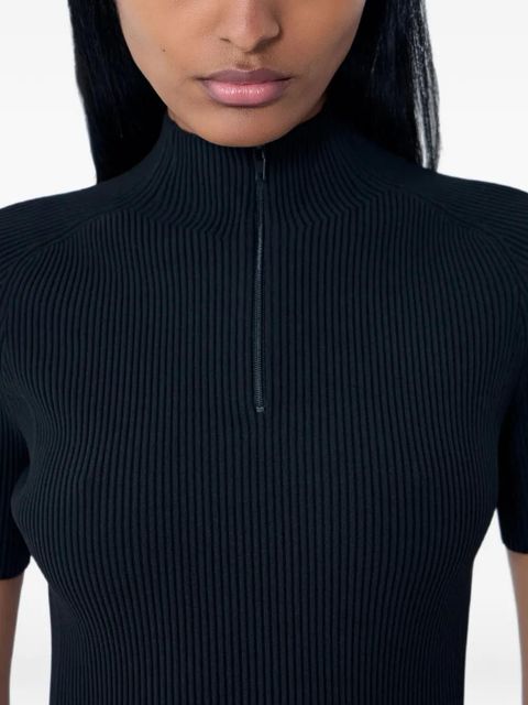 Alexander Wang ribbed logo-detail mini dress - Black