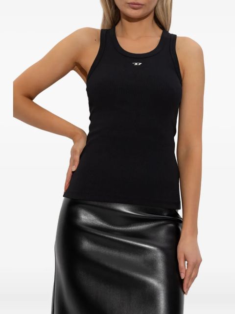 Diesel ribbed logo-plaque top - Black