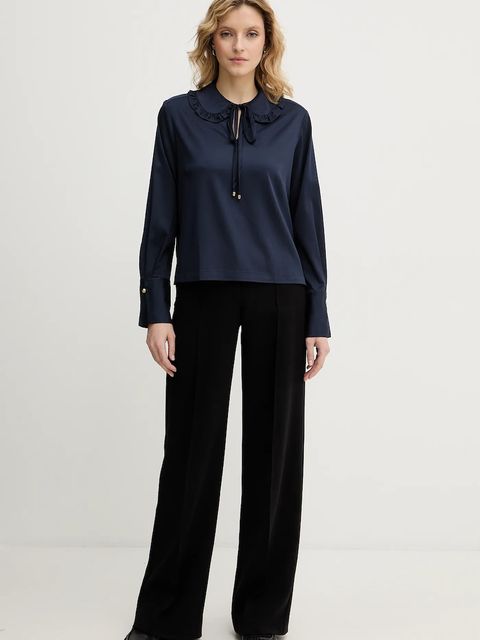 Barbour bluzka Evie damska kolor granatowy gładka LSH1725 - zdjęcie produktu nr 2