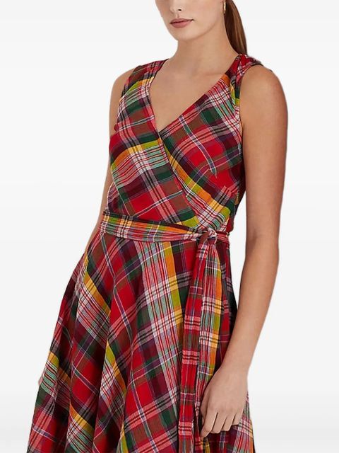 Lauren Ralph Lauren plaid belted dress - Pink - zdjęcie produktu nr 1