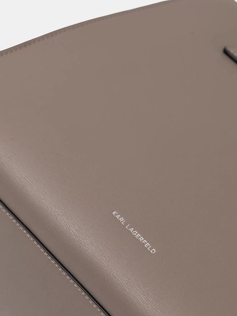 Karl Lagerfeld torebka skórzana kolor szary A1W30410
