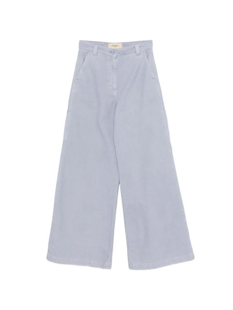 Weekend Max Mara wide-leg buttoned trousers - Blue - zdjęcie produktu nr 1