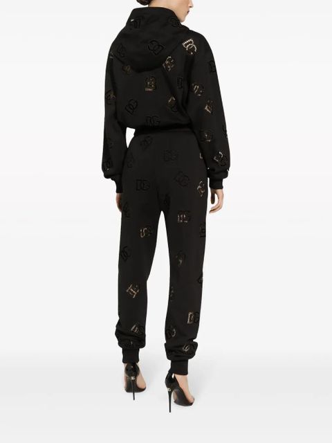 Dolce & Gabbana logo-embroidered drawstring-waistband track pants - Black - zdjęcie produktu nr 2