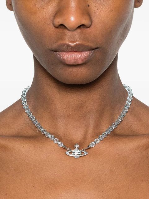 Vivienne Westwood Messaline Orb choker - Silver - zdjęcie produktu nr 2
