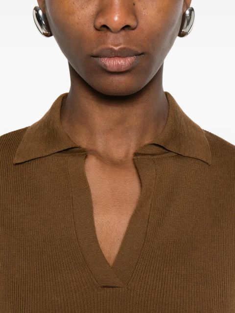 Max Mara Albero V-neck top - Brown