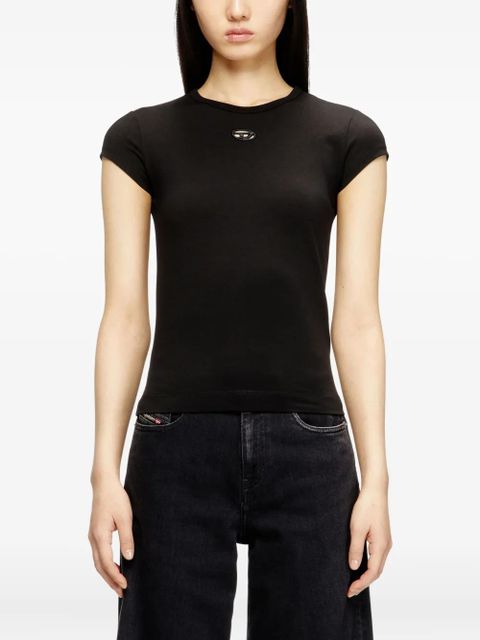 Diesel T-Angie logo-embroidery T-shirt - Black