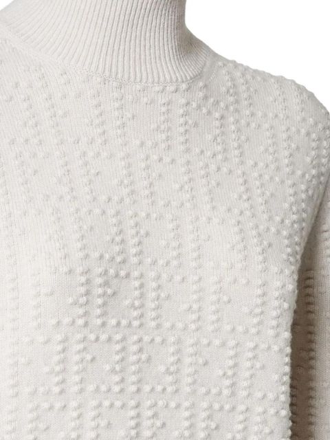 FENDI textured turtleneck sweater - Neutrals - zdjęcie produktu nr 2