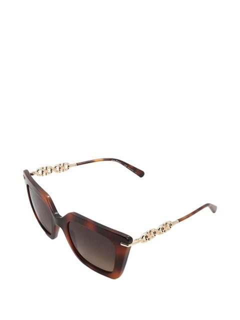 Ferragamo square-frame sunglasses - Brown