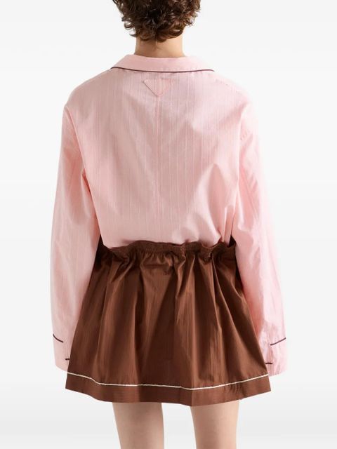 Prada bowling-collar piping cotton shirt - Pink - zdjęcie produktu nr 2