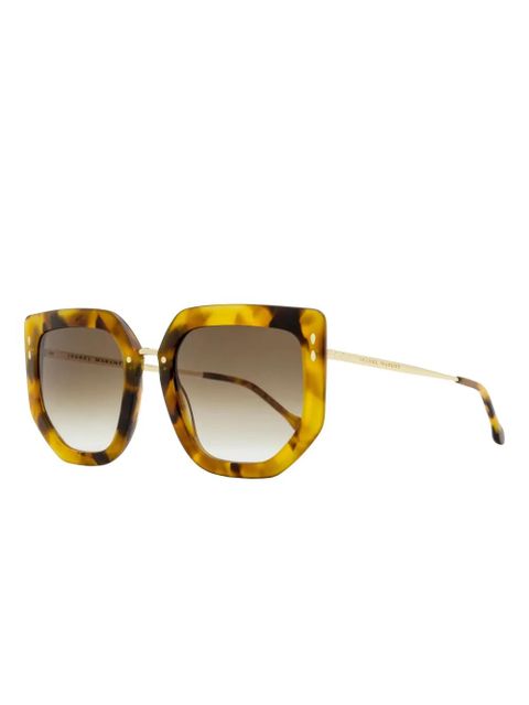 Isabel Marant Eyewear geometric-frame sunglasses - Brown