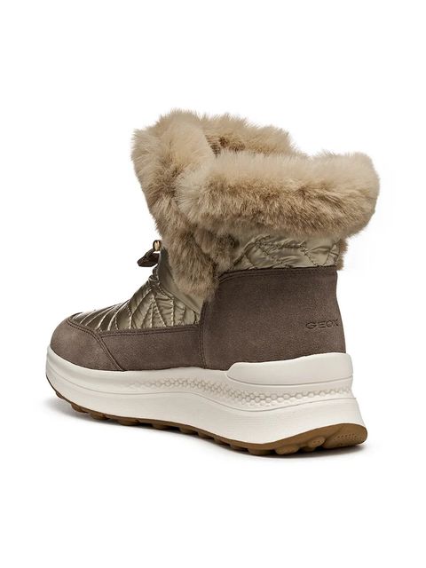 Geox botki D SPHERICA ACTIF X2 damskie kolor brązowy na platformie lekko ocieplone D46WPB 0LV22 C6172