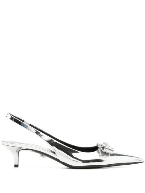 Versace 50mm slingback pumps - Silver - zdjęcie produktu nr 1